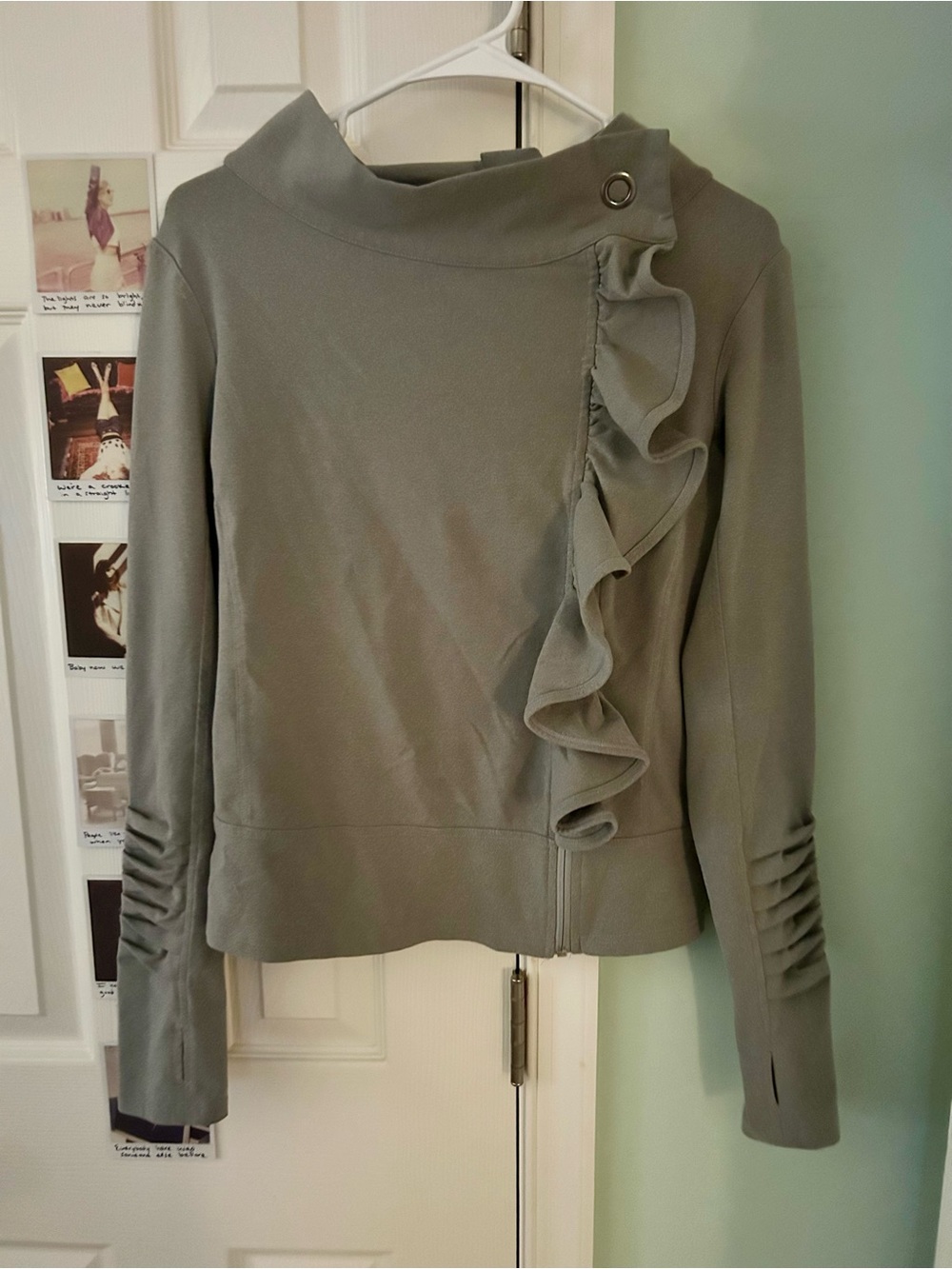 Karma Athletics Ruffled Grey Jacket
